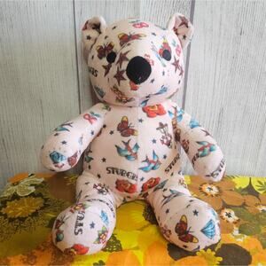Sturgis Tattoo Teddy Bear Plush, Jenkins Enterprises, 10" tall